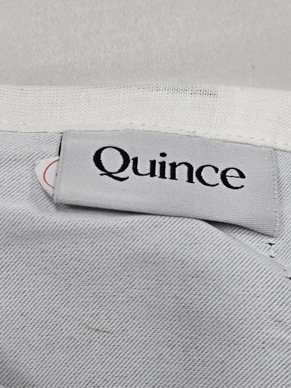 QUINCE Set Of 2 48x96 European Linen True Blackout Curtains White 0466